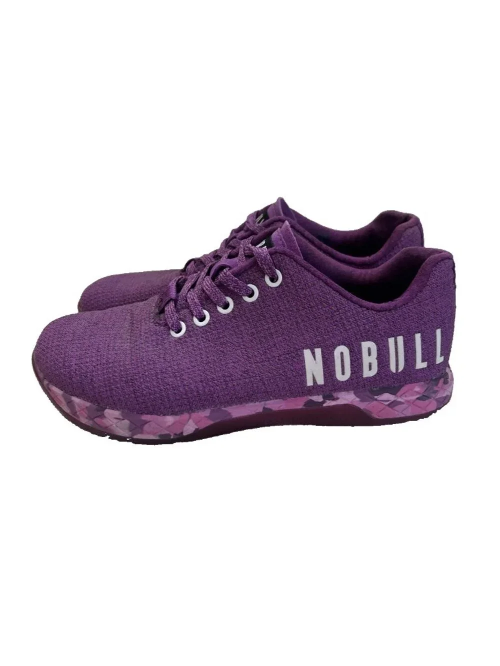 NOBULL SuperFabric Trainers Women 7.5 Men 6 Purple Camo Crossfit Shoes Sneakers